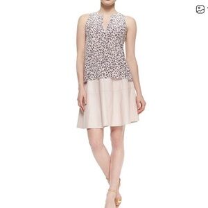 Joie Decollette baby pink leather skirt size LARGE